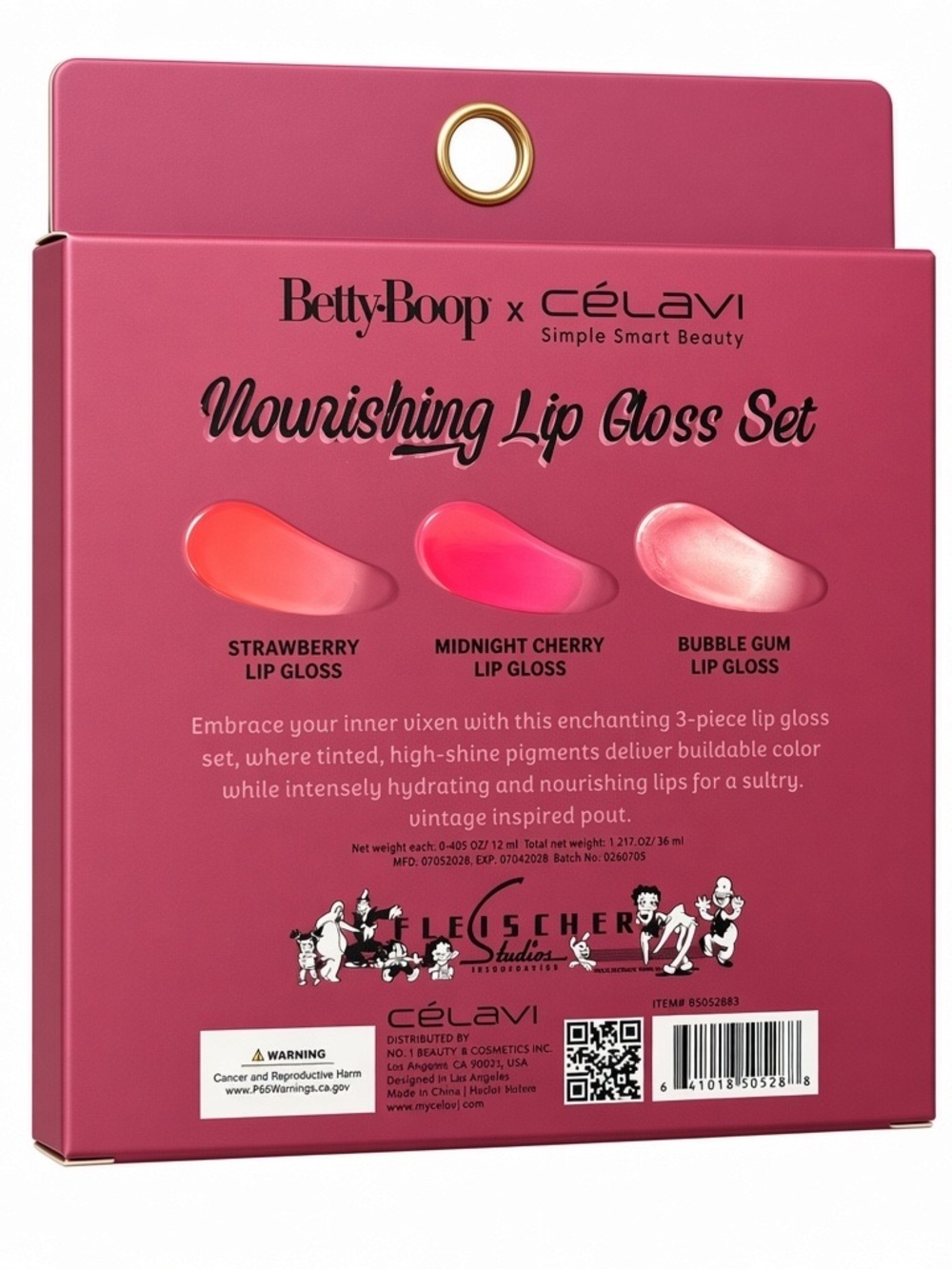 Betty Boop x Célavi "Night Flight" Collab Nourishing Lip Gloss Set- - Picture 2 of 2
